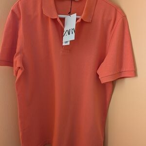Zara Coral Polo Shirt
